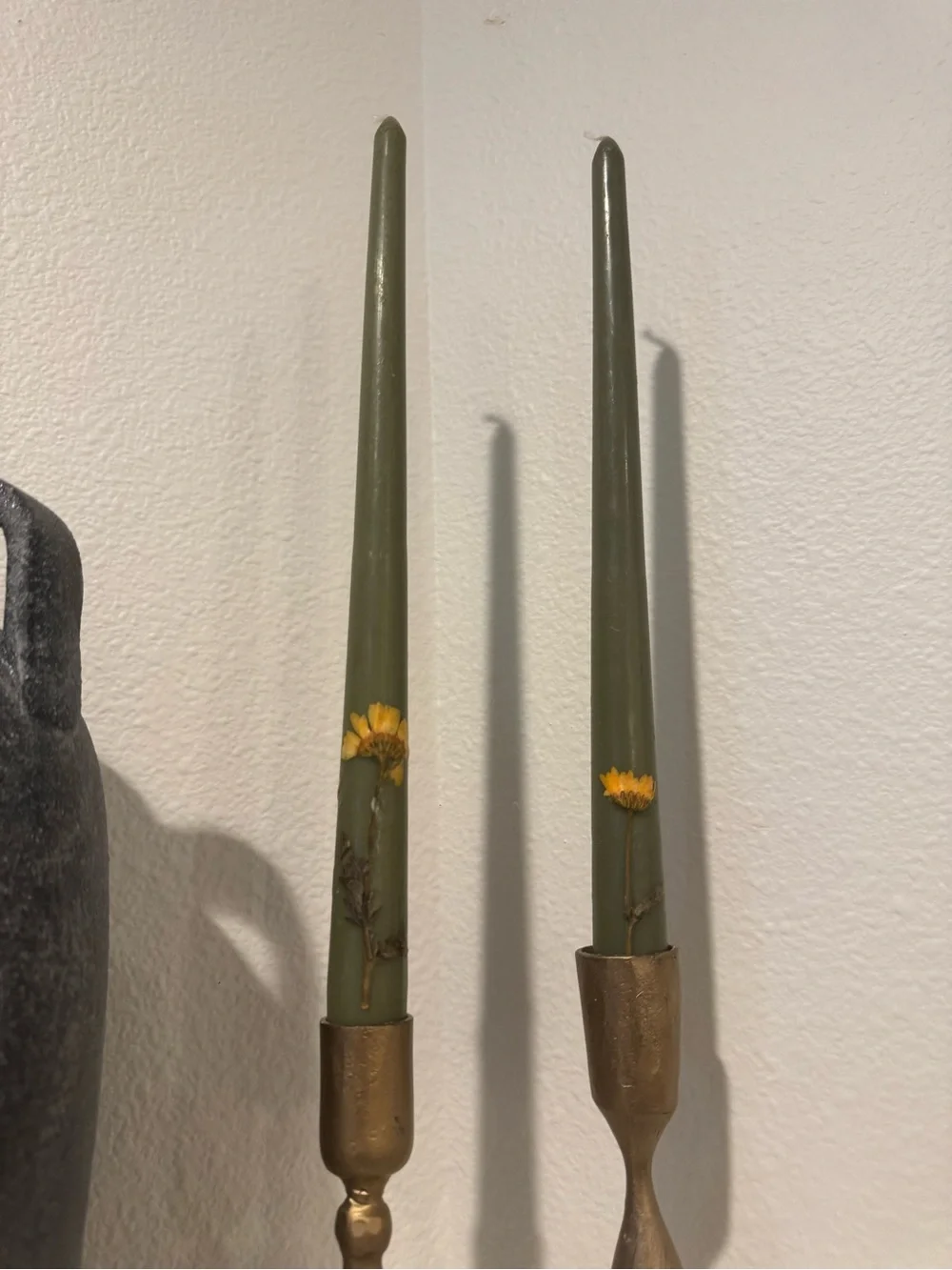 Pressed Flower Candlesticks